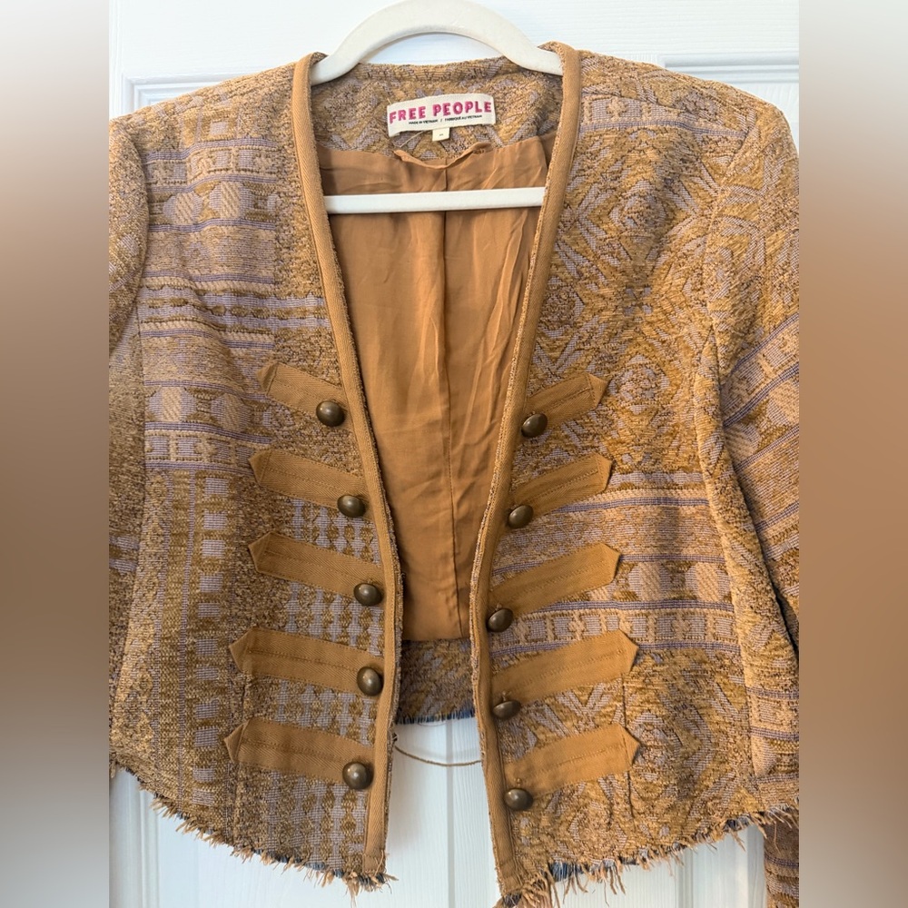 Free People Textured Tan Blazer